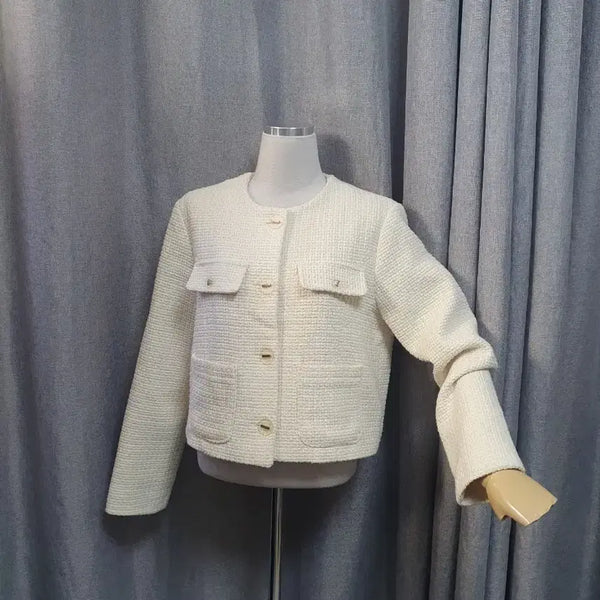 [BUNJANG] Boutique Lapel-less Classic Jacket / 부티크 노카라 클래식 자켓