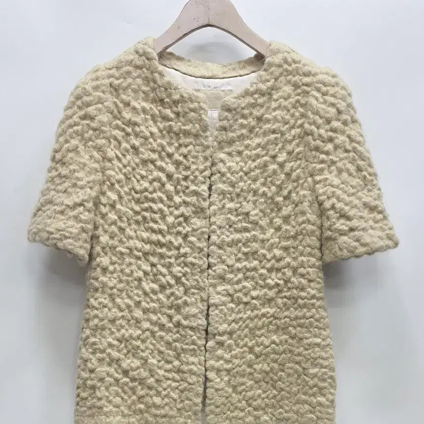 [BUNJANG] MINE Semi-Sleeve Boucle Jacket / 한섬 마인 MINE 반소매 부클 자켓