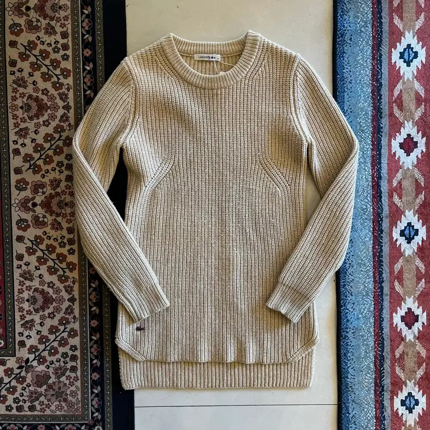 [BUNJANG] Lacoste Logo Round Knit Sweater 34 / 라코스테 로고 라운드 니트 스웨터 34