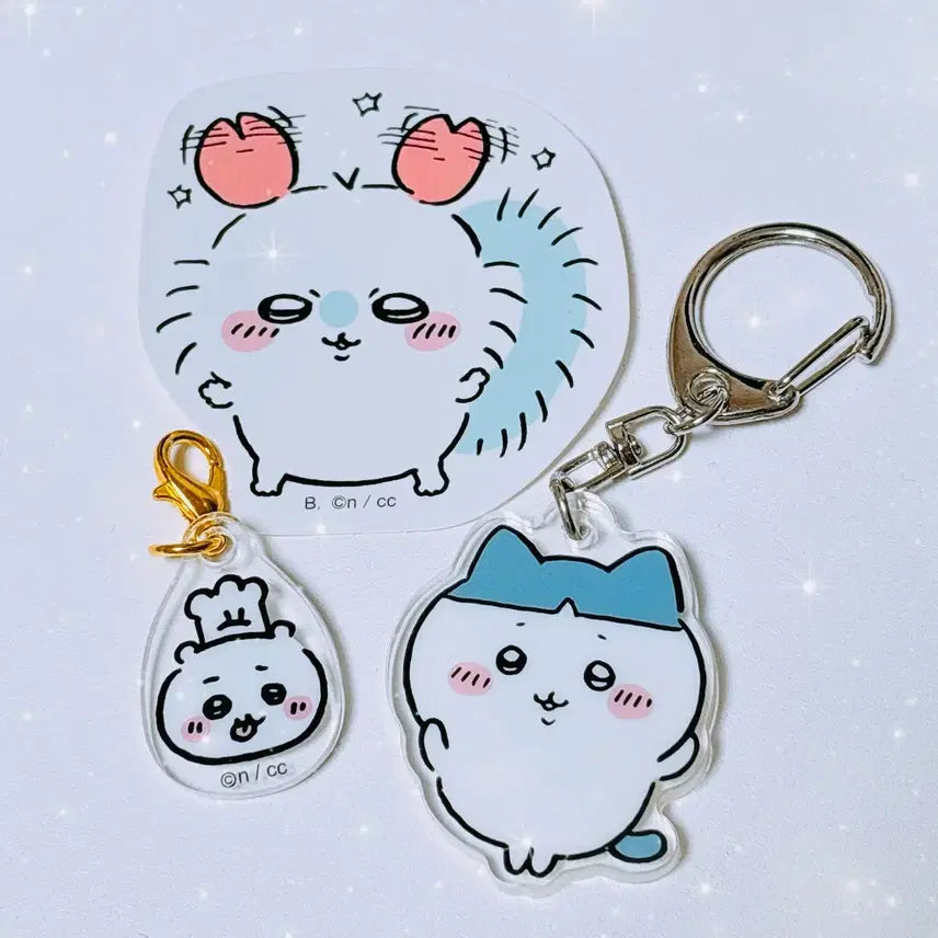 [BUNJANG] Chiikawa Hachiware Momonga Wanko Sticker / 치이카와, 하치와레 키링, 모몽가 완칼 스티커