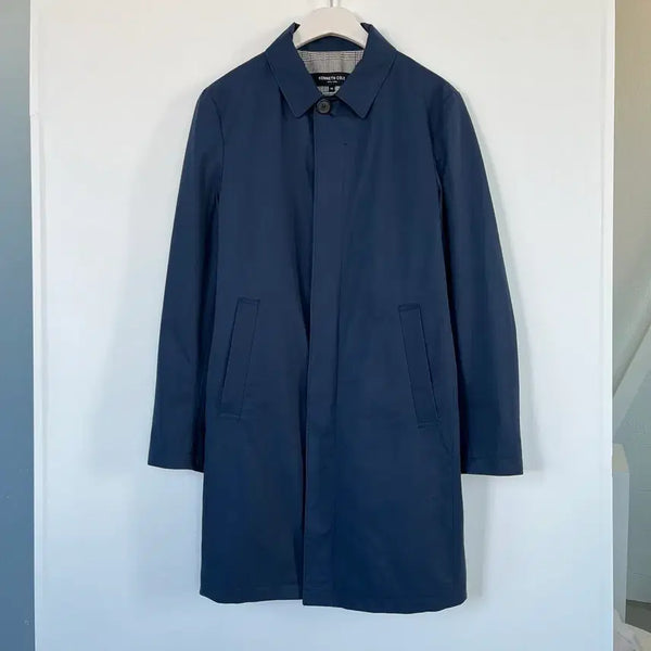 [BUNJANG] Kenneth Cole Navy Single Breasted Coat / KENNETH COLE 케네스콜 네이비 싱글 코트 -0916