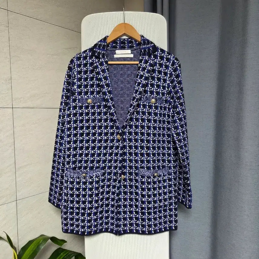 [BUNJANG] Tahari Tweed Knit Jacket / 타하리 트위드 니트자켓