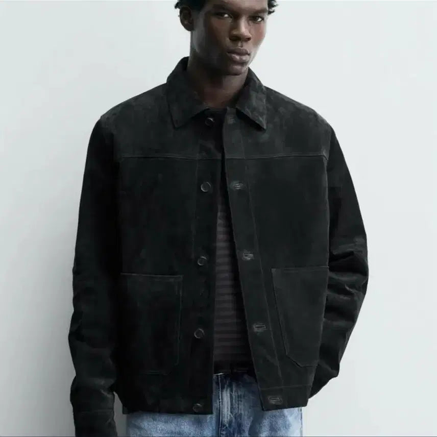 [BUNJANG] Zara Suede Leather Jacket / 자라 스웨이드 레더 재킷