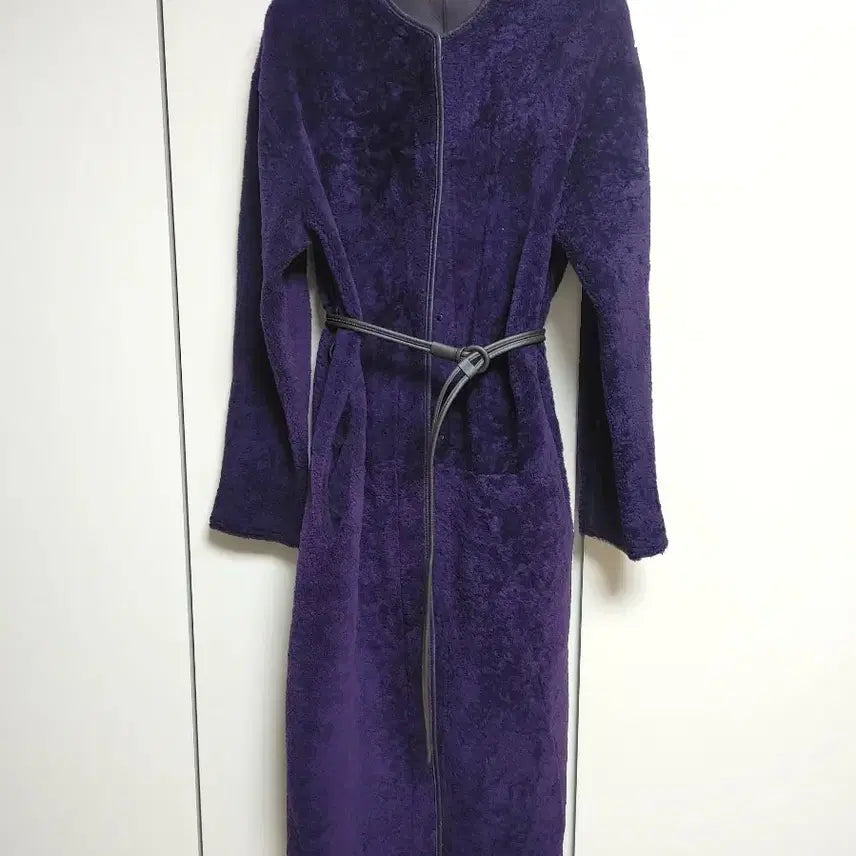 [BUNJANG] The Handsome OBJET Wool Leather Long Mouton Coat / 한섬 오브제 양모 가죽롱무스탕
