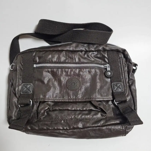 [BUNJANG] Kipling Metallic Brown Crossbody Bag / [정품] 키플링 메탈릭 브라운 크로스백 (Y2K / 수납력 최고)