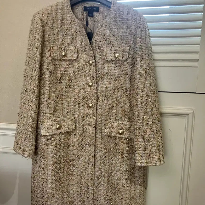 [BUNJANG] ST. JOHN Beige Tweed Jacket / 센존 트위드 자켓 베이지(가격인하)