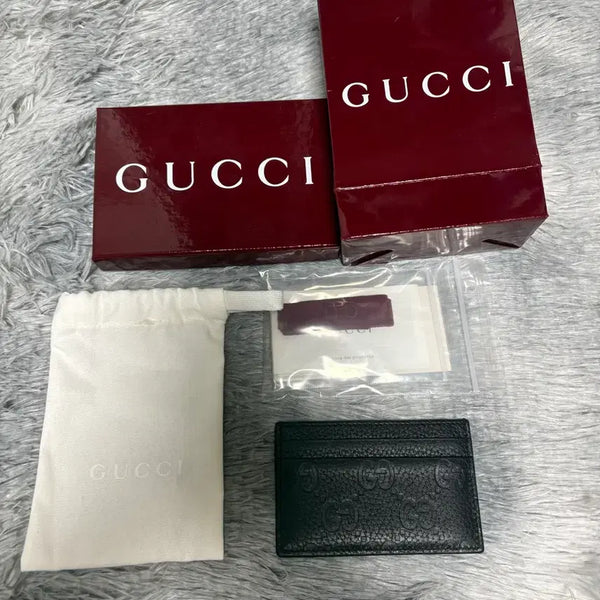 [BUNJANG] Gucci Imprint Card Case Black / 구찌 카드지갑