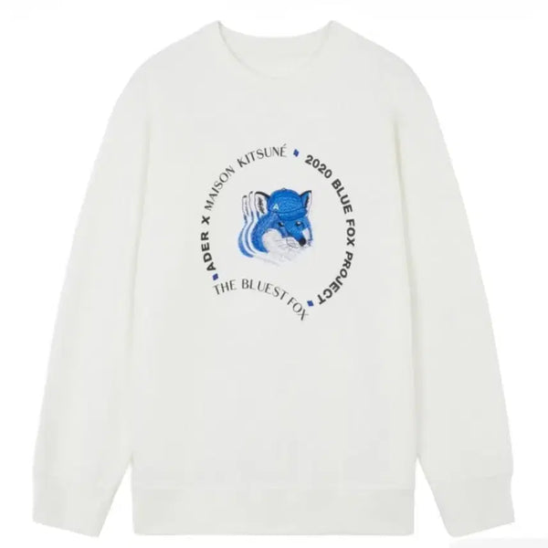[BUNJANG] Maison Kitsuné x ADER Error Blue Fox Project Collaboration Sweatshirt / 정품) 메종 키츠네 아더에러 화이트 맨투맨 A1 사이즈 판매합니다