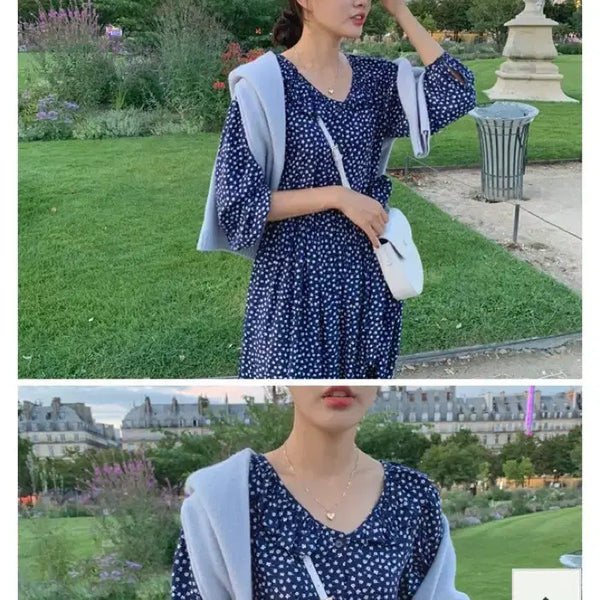 [BUNJANG] Undervi Flower Long Dress / 언더비 제작 원피스 undervi 플라워 롱 원피스