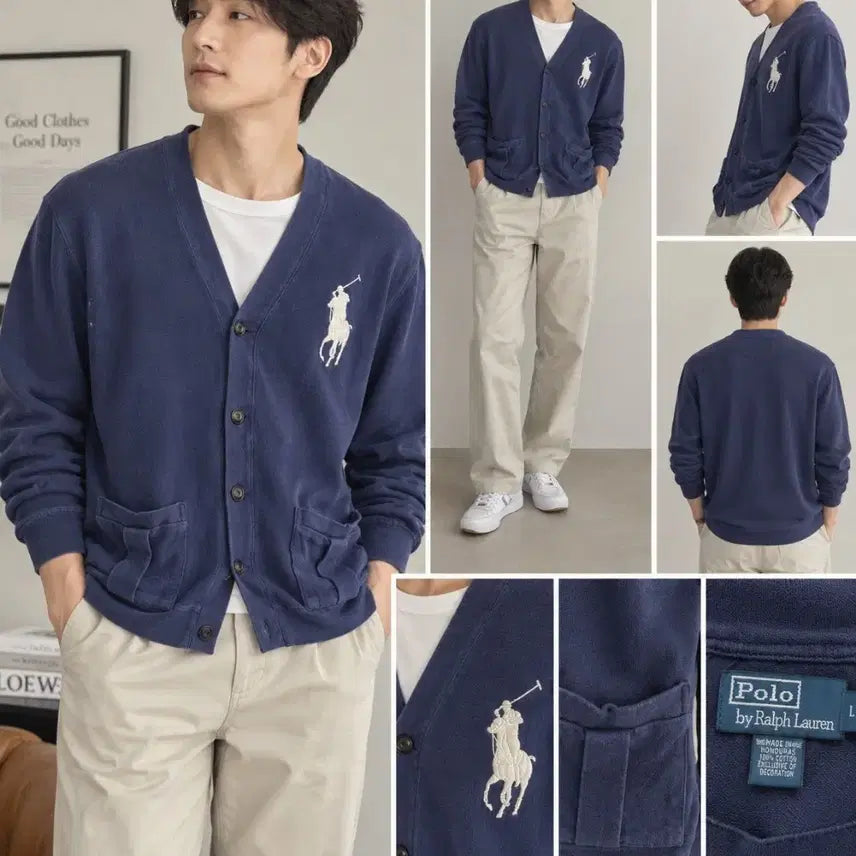 [BUNJANG] Polo Ralph Lauren Navy Cardigan / 폴로 랄프로렌 네이비 카디건105
