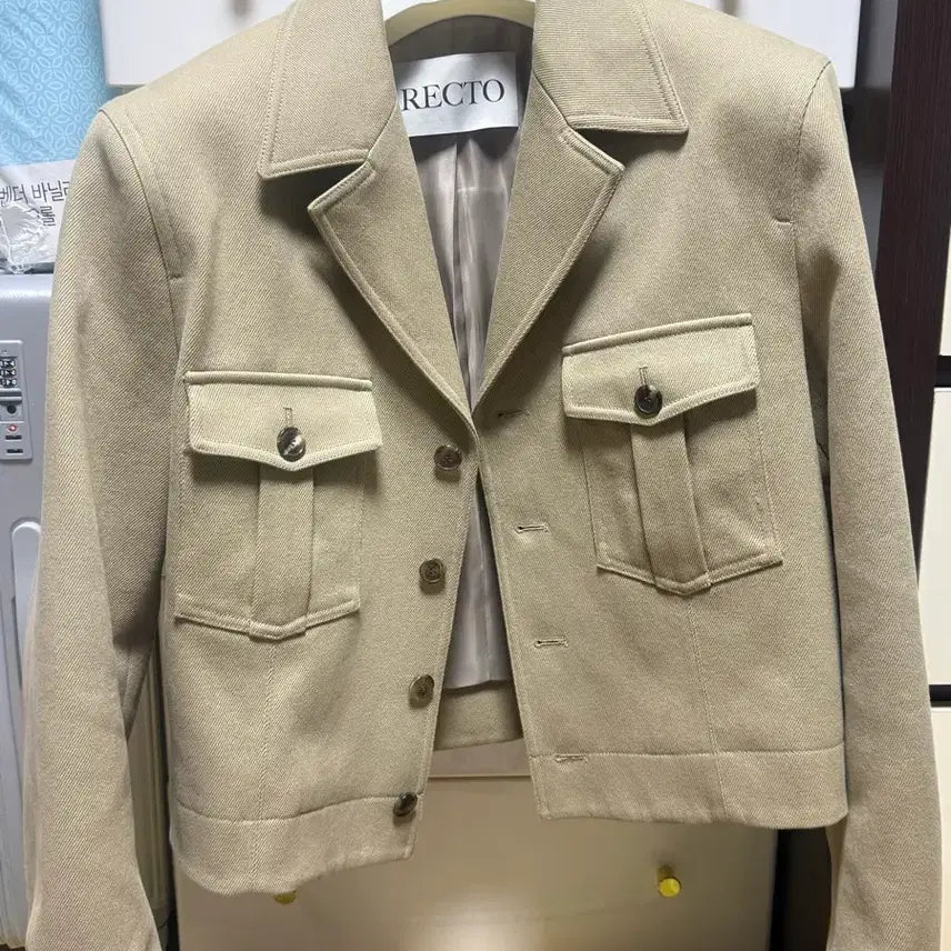 [BUNJANG] RECTO Kyle Military Jacket Beige / [L] 렉토 카일 밀리터리 자켓 베이지