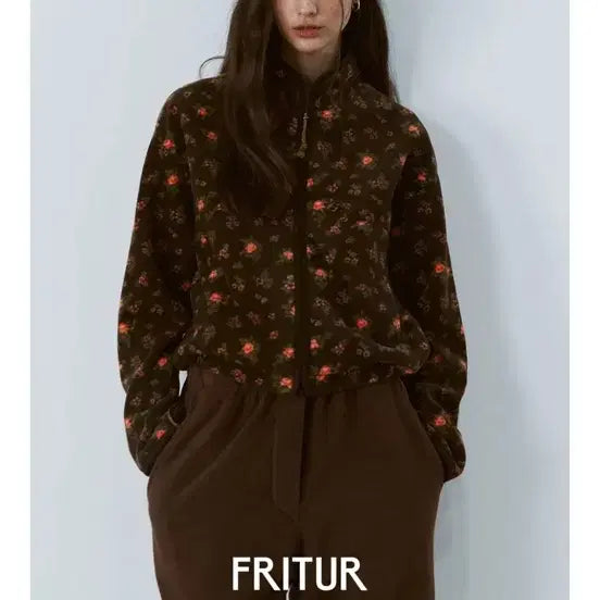 [BUNJANG] Friter Soft Fleece Flower Jacket / 프리터 플리스