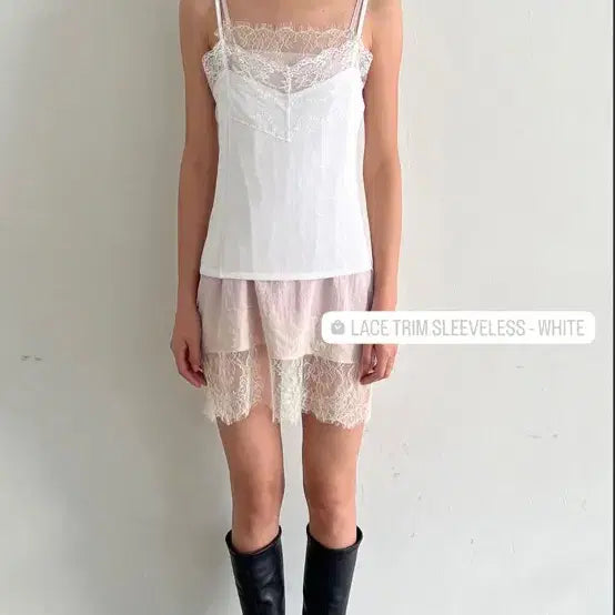 [BUNJANG] Seric Lace Tank Top (New) / 세릭레이스나시(새제품)