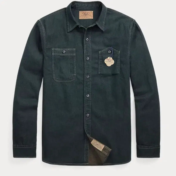 [BUNJANG] RRL Indigo Denim Workshirt L / rrl 더블알엘 인디고 데님 워크셔츠 L