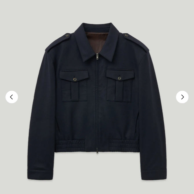 [BUNJANG] Elwood Wool Shoulder Strap Cropped Jacket / (새상품/개봉만함) 엘무드 견장 울 크롭 자켓
