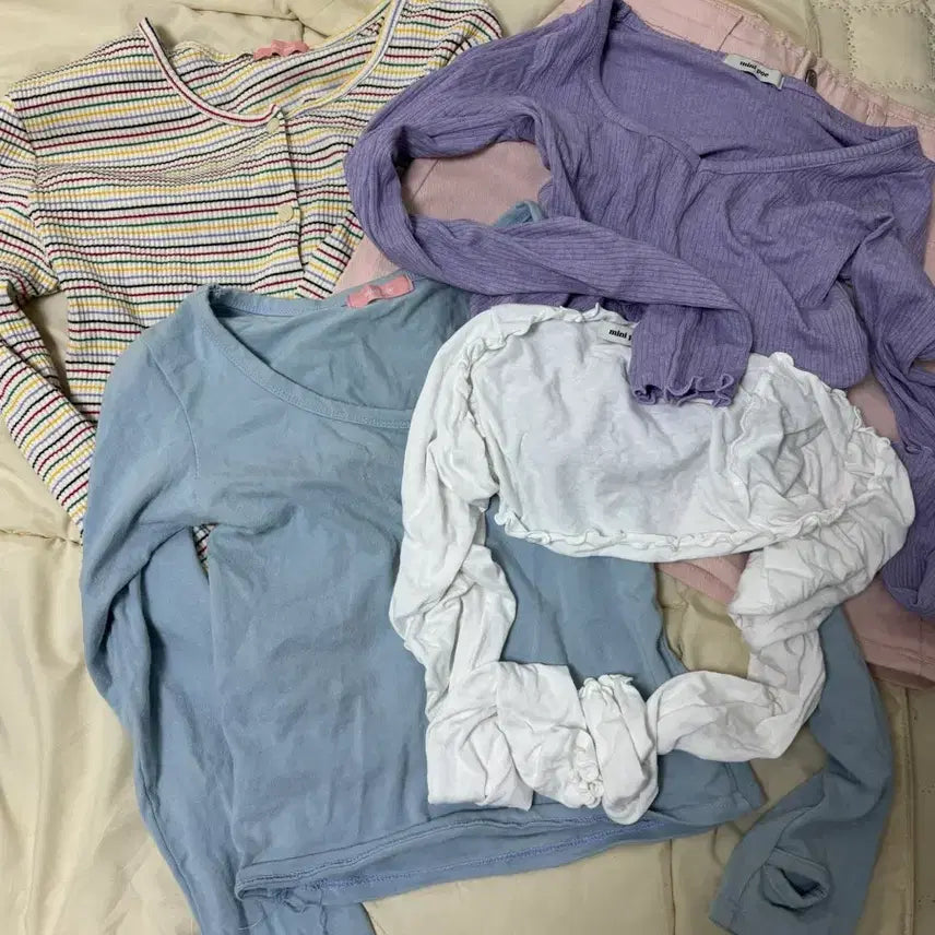 [BUNJANG] Minipoe Long Sleeve T-Shirts Bundle Set / 미니포에 옷 일괄