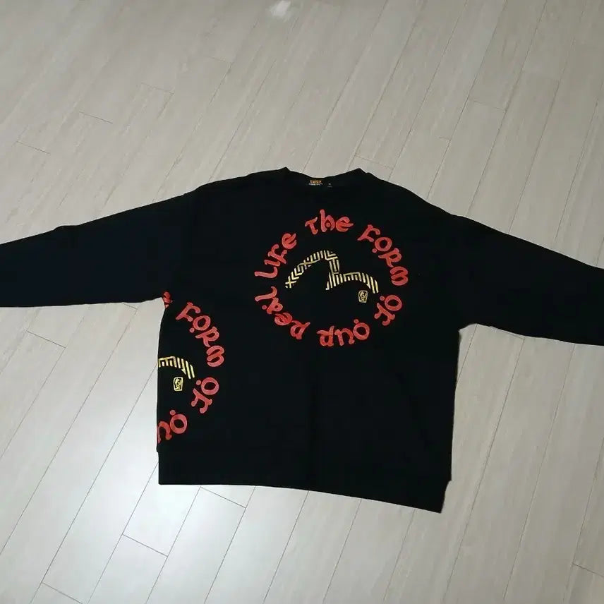 [BUNJANG] Evisu Black Sweatshirt / 에비수 맨투맨 블랙