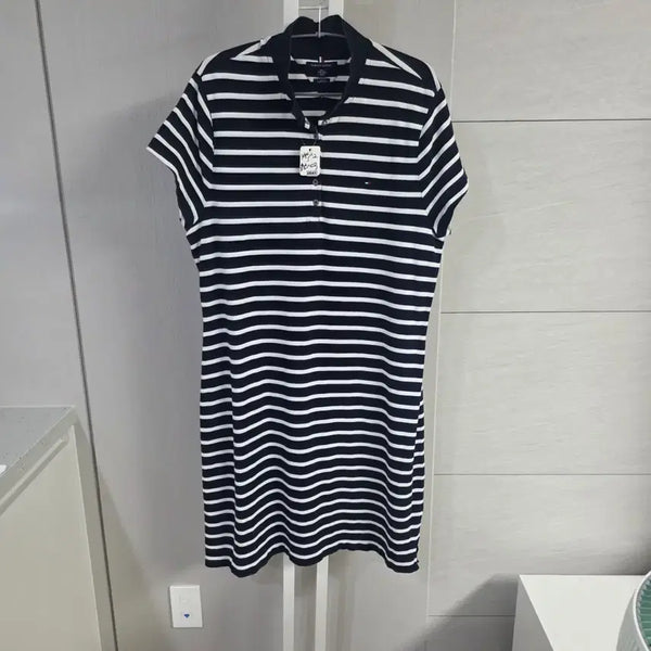 [BUNJANG] Tommy Hilfiger Striped Collar Dress / 타미힐피거 스트라이프 카라 원피스