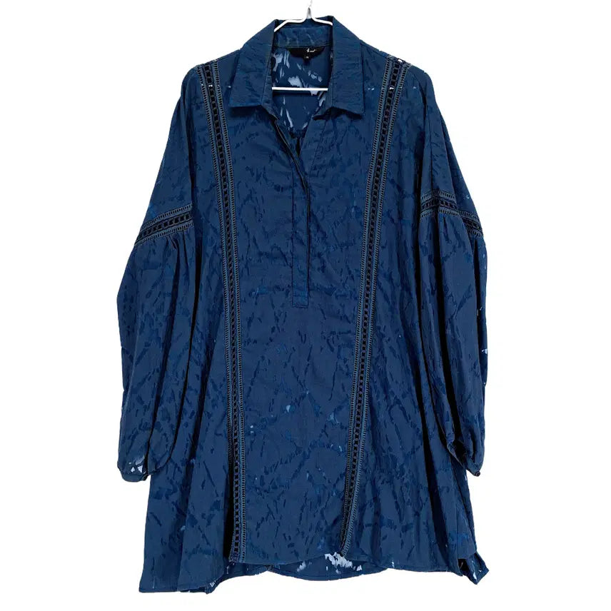 [BUNJANG] G-Cut Bohemian Coat Blue / 지컷 여90 보헤미안 코트 블루 64010