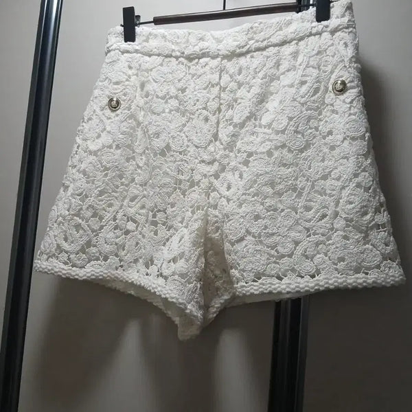 [BUNJANG] SJSJ Lace Shorts Off-White Size 44 / 23 한섬 SJSJ 레이스 쇼츠