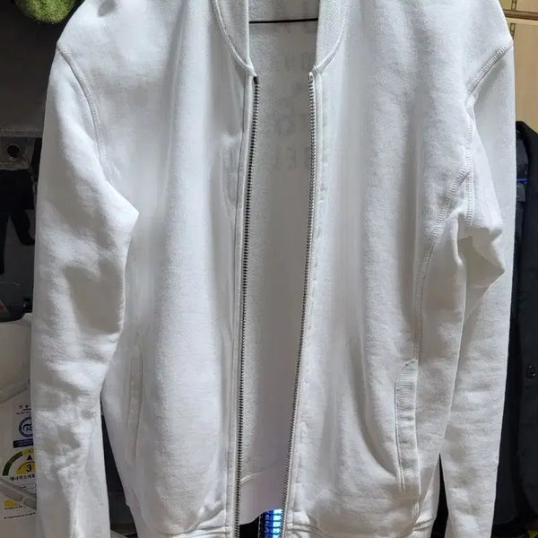 [BUNJANG] DSQUARED2 Prison Print White Cotton Zip-Up Jacket / DSQUARED2 교도소프린트 화이트 코튼집업 자켓