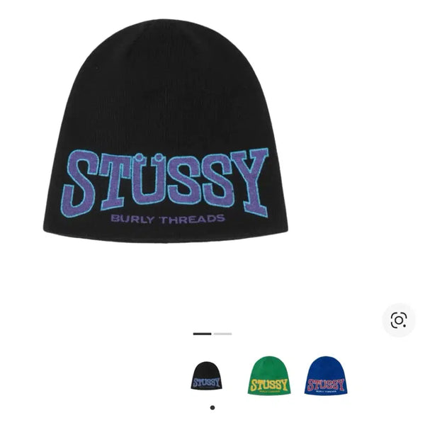[BUNJANG] Stussy Berrie Thread Beanie Skullcap Black / 스투시 벌리 쓰레드 비니 스컬캡 블랙