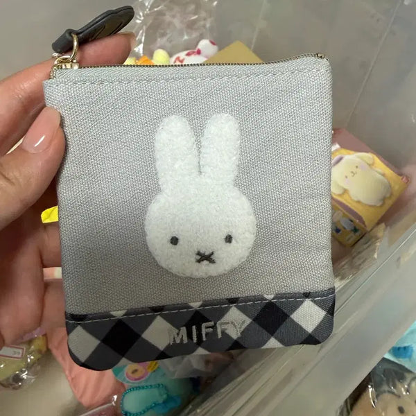 [BUNJANG] Miffy Square Check Pouch / 미피 사각 체크 파우치