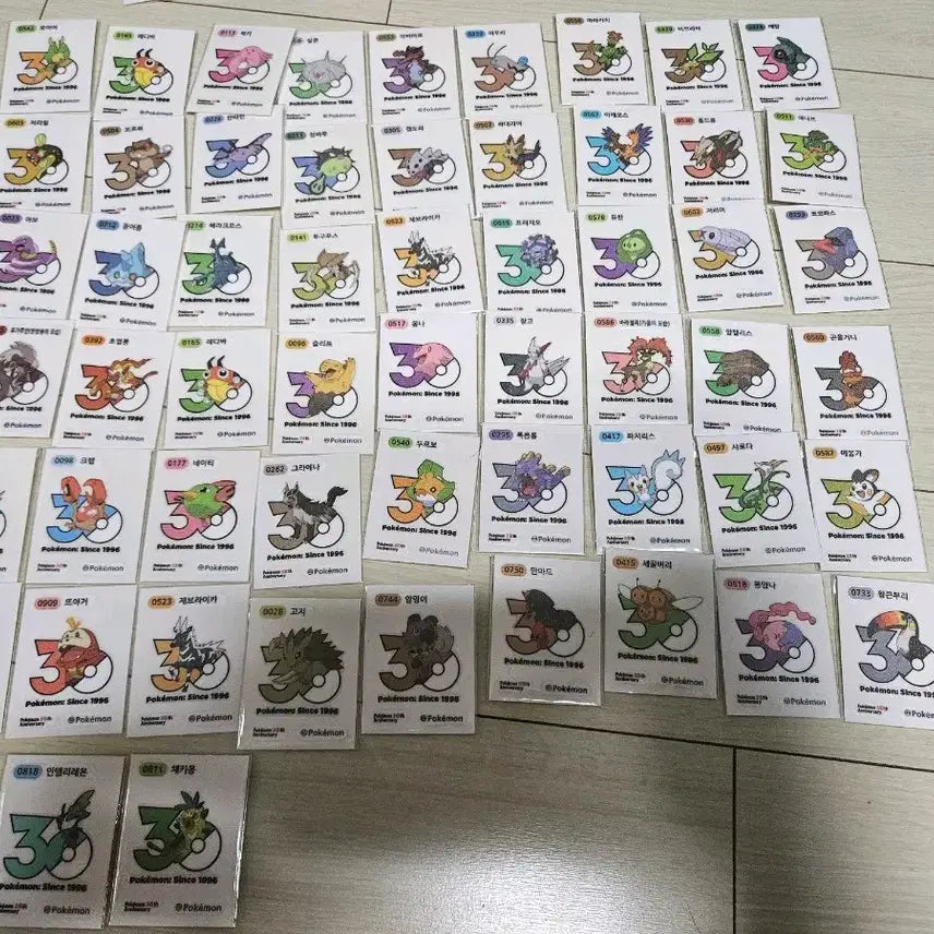 [BUNJANG] Pokemon 30th Anniversary Logo Sticker / 포켓몬 30주년 로고 띠부씰 판막