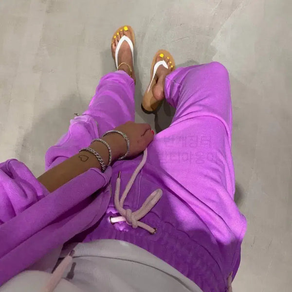 [BUNJANG] Brouhaha Pigment Washed String Sweatpants (Violet Pink) / 부루하하 패치포인트 조거 팬츠 바이올렛핑크 스트링 스웻팬츠 피그먼트 워싱 추리닝 트레이닝 바지 브루하하 brouhaha