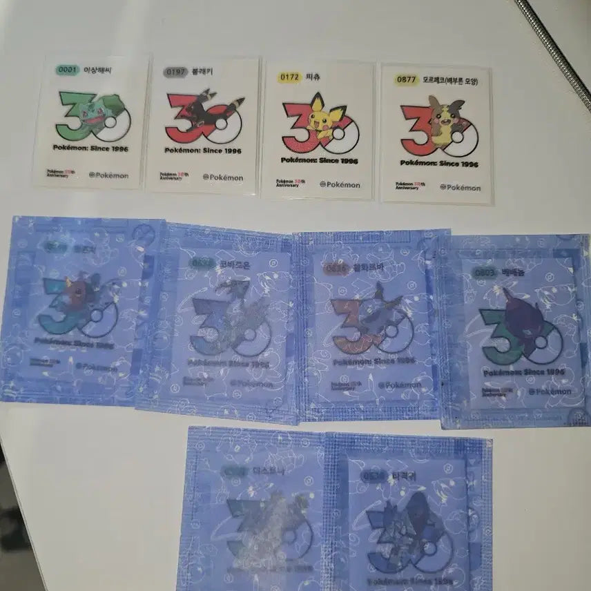 [BUNJANG] Pokemon 30th Anniversary Logo Seal Bundle Set (Sealed) / 포켓몬 30주년 로고씰 일괄 판매(미개봉)