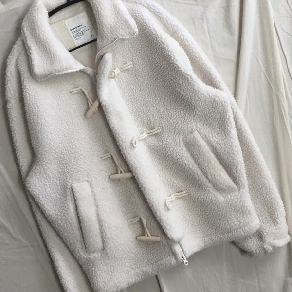 [BUNJANG] Code Graphy Fleece Teddy Coat / 코드그라피 양털 뽀글이 코트