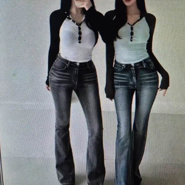 [BUNJANG] Washed Bootcut Jeans - 2 Colors / (해외배송)워싱 부츠컷 청바지 2컬러