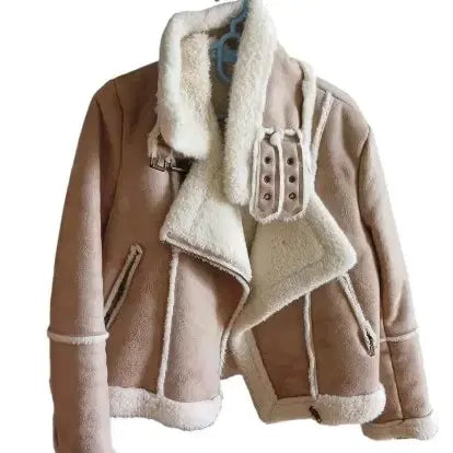 [BUNJANG] Suede Jacket Beige/Ivory / 무스탕 자켓 베이지/아이보리