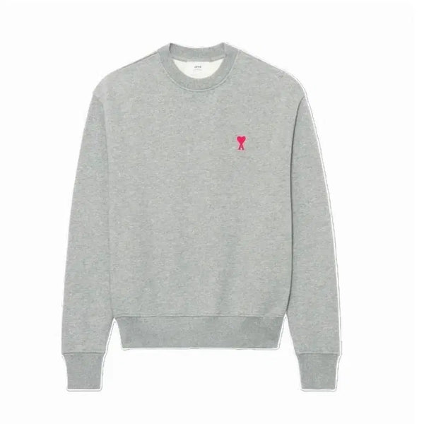 [BUNJANG] AMI Small Heart Sweatshirt Grey / 아미 스몰 하트 맨투맨 그레이