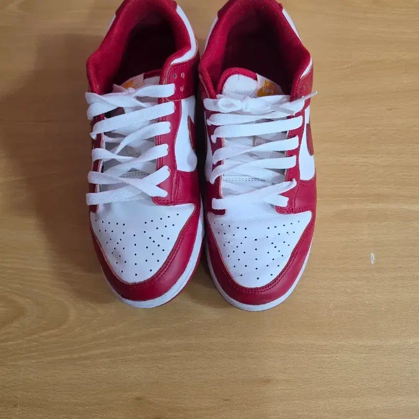 [BUNJANG] Nike Dunk Low Retro White Red Size 260 / 나이키 덩크 로우 레트로 화이트 레드  사이즈 260 세탁완