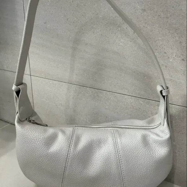 [BUNJANG] Natural Cowhide Croissant Bag / 천연 소가죽 크로와상백