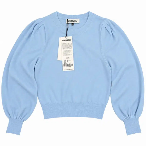 [BUNJANG] General Idea Balloon Sleeve Knit Blouse - Size S / (새상품) 제너럴아이디어 벌룬 소매 니트 블라우스 S