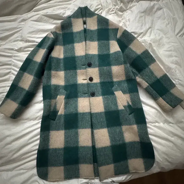 [BUNJANG] Isabel Marant Checked Wool Coat / 이자벨마랑 체크 울 코트 36