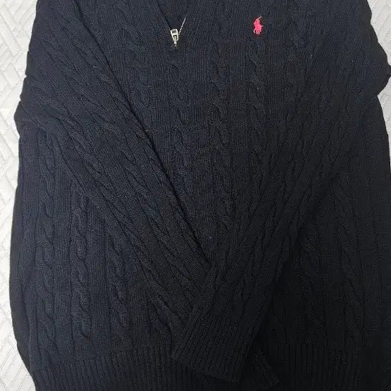 [BUNJANG] Polo Cable Knit Half-Zip XL / 폴로 케이블 니트 반집업