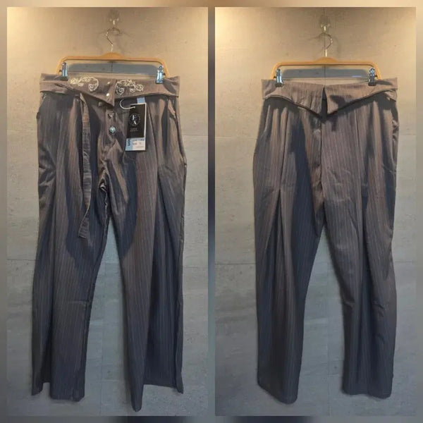 [BUNJANG] Stripe Drape Wide Pants / 스트라이프 드레이프 팬츠.