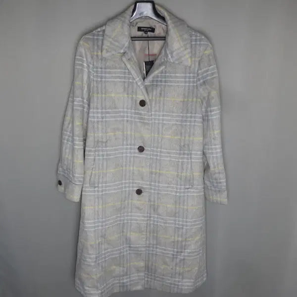 [BUNJANG] Kenneth Cole Women's Checked Wool Long Coat Jacket Size 66 / 케네스콜(미사용새제품)/여성66/체크모직롱코트자켓/4555/달순구제181