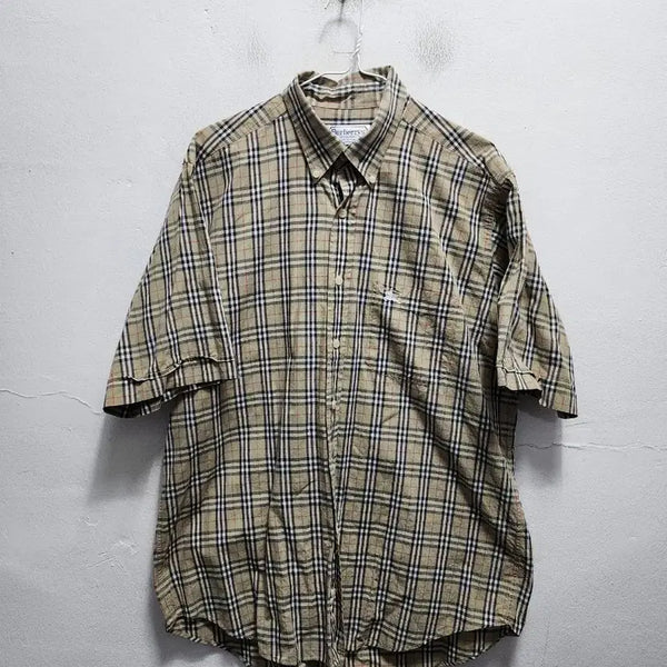 [BUNJANG] Burberry Nova Check Short-Sleeve Shirt / 버버리 노바체크 반팔셔츠