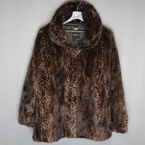 [BUNJANG] Crocodile Women's Leopard Print Mink Fur Half Coat Jacket / 크로커다일/여성105/호피무늬밍크퍼하프코트자켓/9304/달순구제181