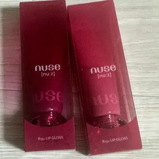 [BUNJANG] Nuse Rizzu Lip Gloss 2-Piece Set Cherry Pepper, Dazzle Grape / nuse 리쥬 립글로스 2개 세트 체리페퍼 다즐그레이프