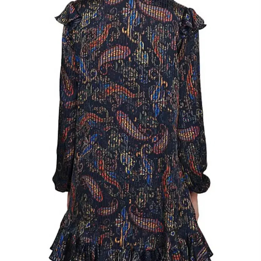 [BUNJANG] Maje Paisley Pattern Ruffle Dress / 마쥬 페이즐리 패턴 프릴 원피스
