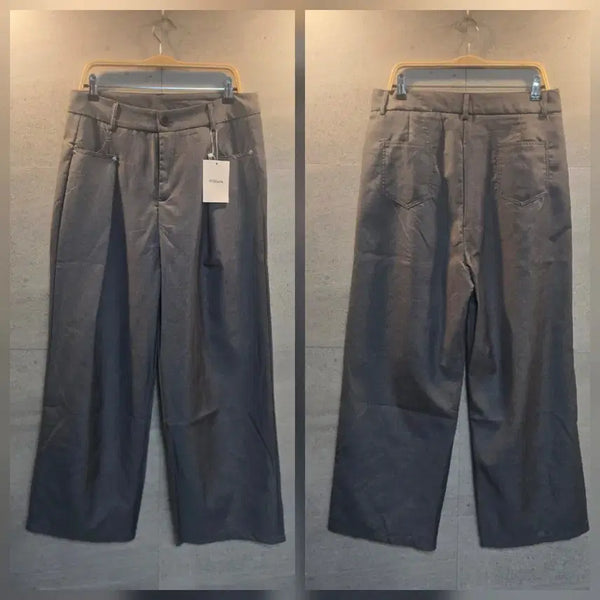 [BUNJANG] Gray Wide Pintuck Pants / 와이드 핀턱 팬츠. 미착.