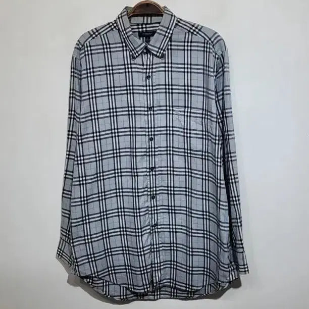 [BUNJANG] Burberry Checked Shirt / (XL) 버버리 셔츠 체크 남방 포켓 로고 매장판