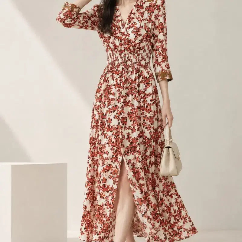 [BUNJANG] TIME Floral Pattern Long Dress / 타임 원피스 여자 55 실착적음