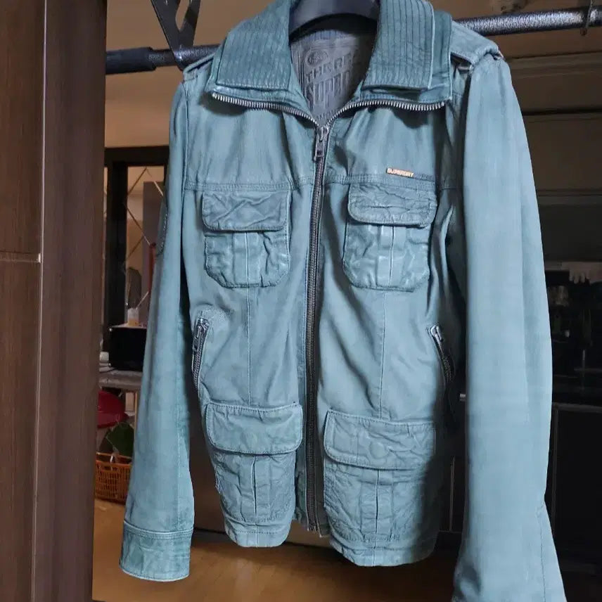 [BUNJANG] Superdry Vintage Leather Jacket Beckham Edition / 슈퍼드라이 빈티지 가죽자켓 베컴가죽