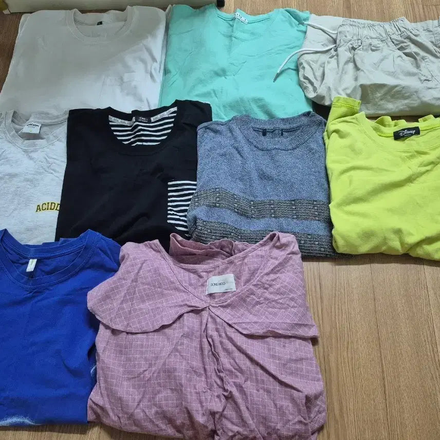 [BUNJANG] Plus Size Women's T-Shirt & Shorts Bundle Set (9 Items) / 빅사이즈 여성 반팔티&반바지 9벌 일괄